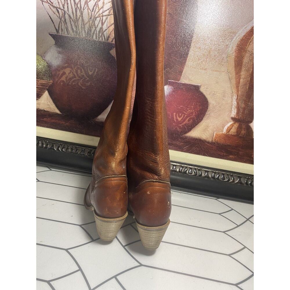 Frye American Classics Marron Leather Western Cowboy Boots Mens Size 8.5 B - Picture 5 of 14